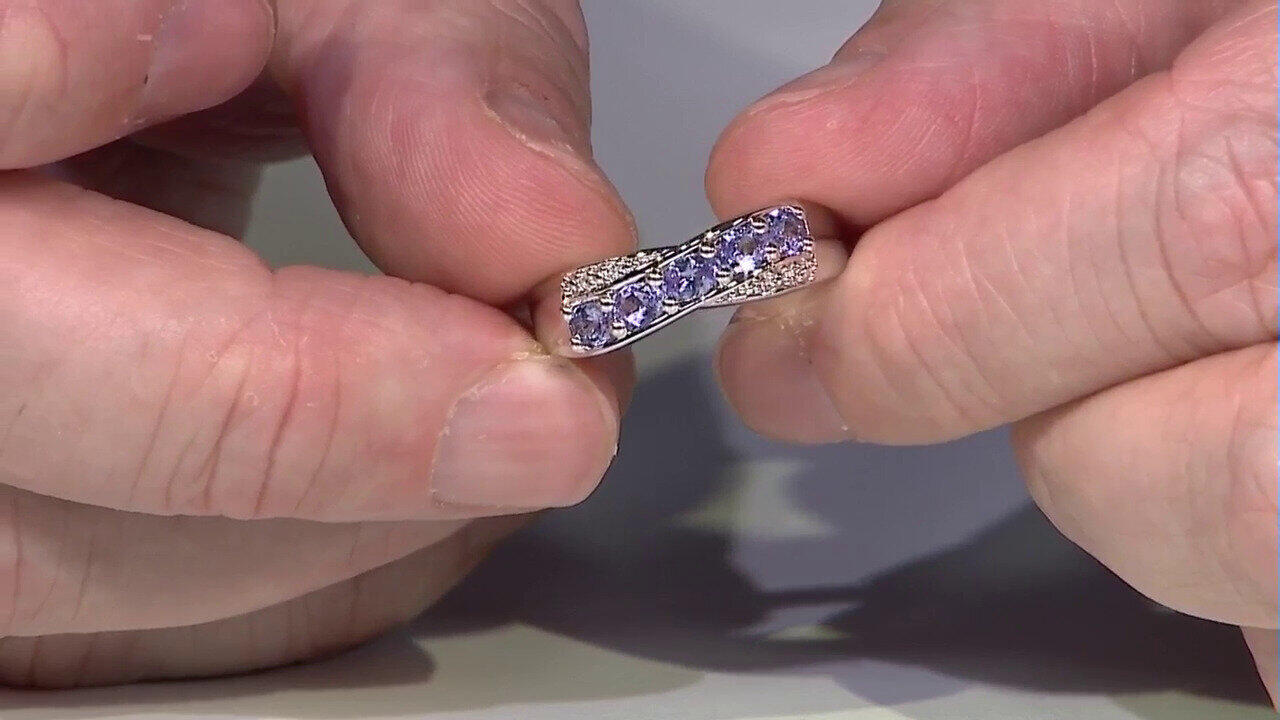 Video Anello in argento con Tanzanite