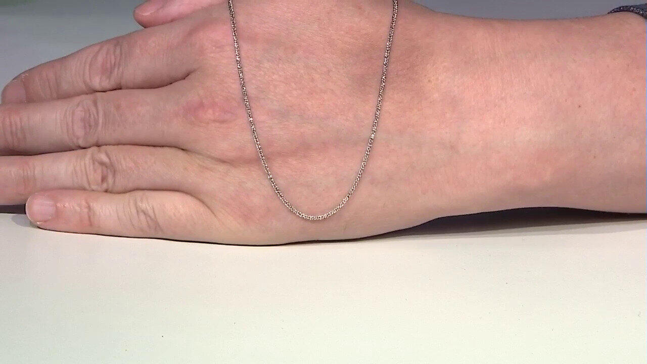 Video Silber-Criss-Cross-Kette - 2,83 g - 45 cm