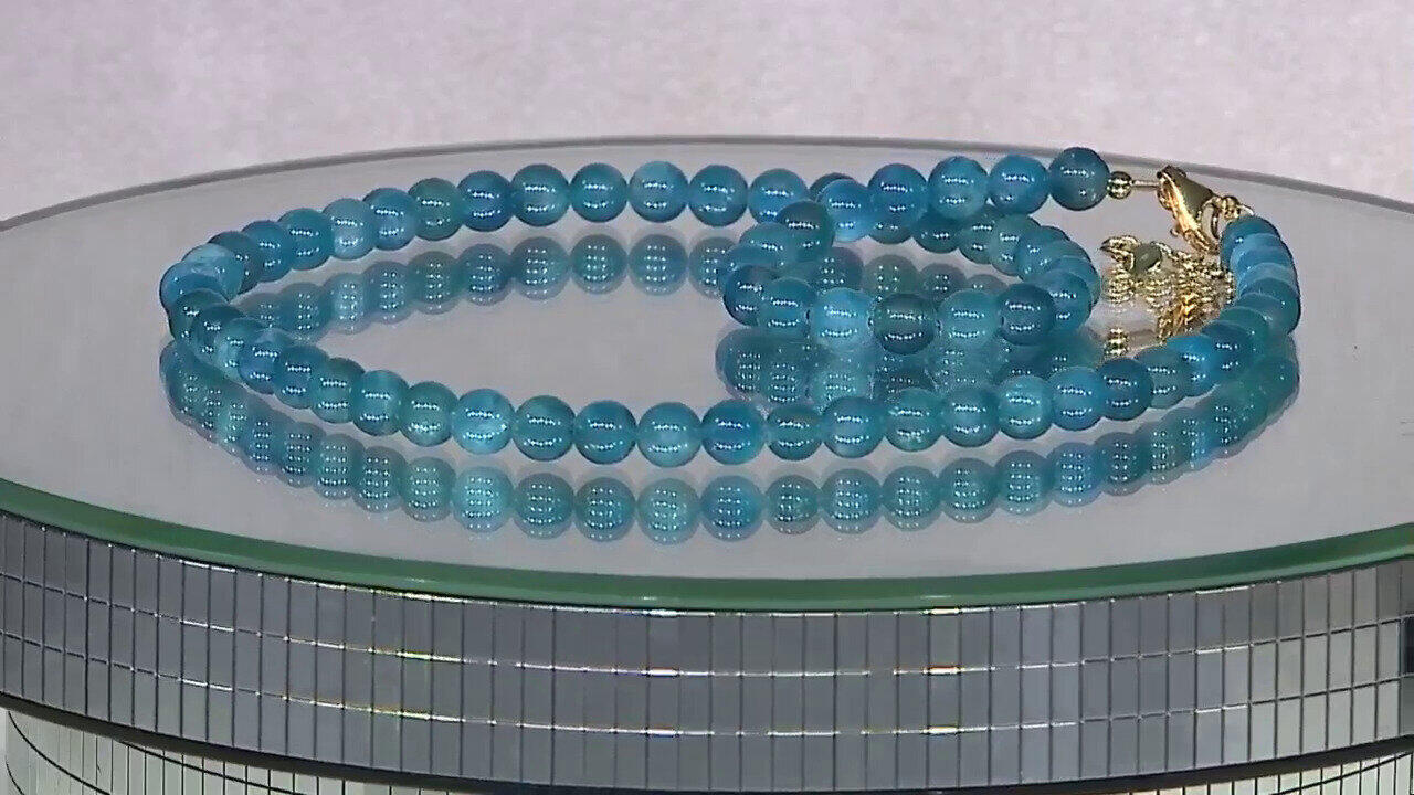 Video Collana in argento con Apatite Blu Neon
