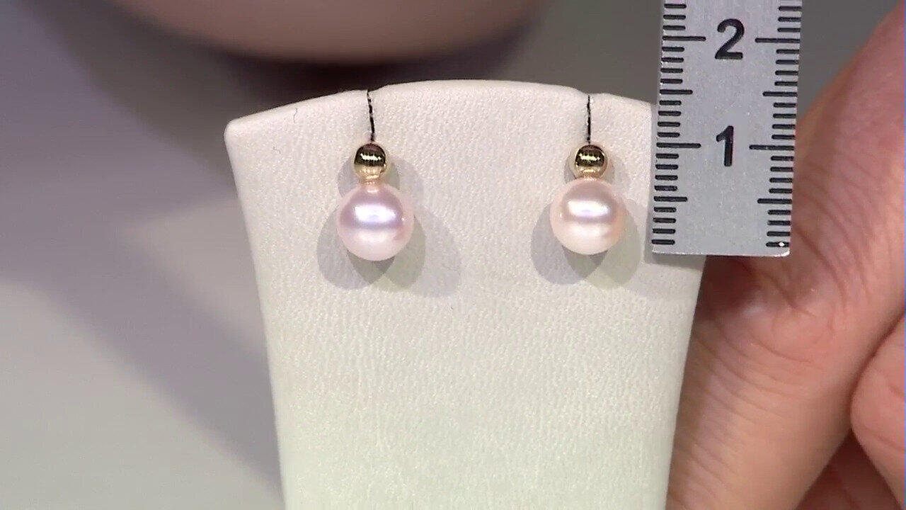 Video Orecchini in oro con Perla Akoya (de Melo)
