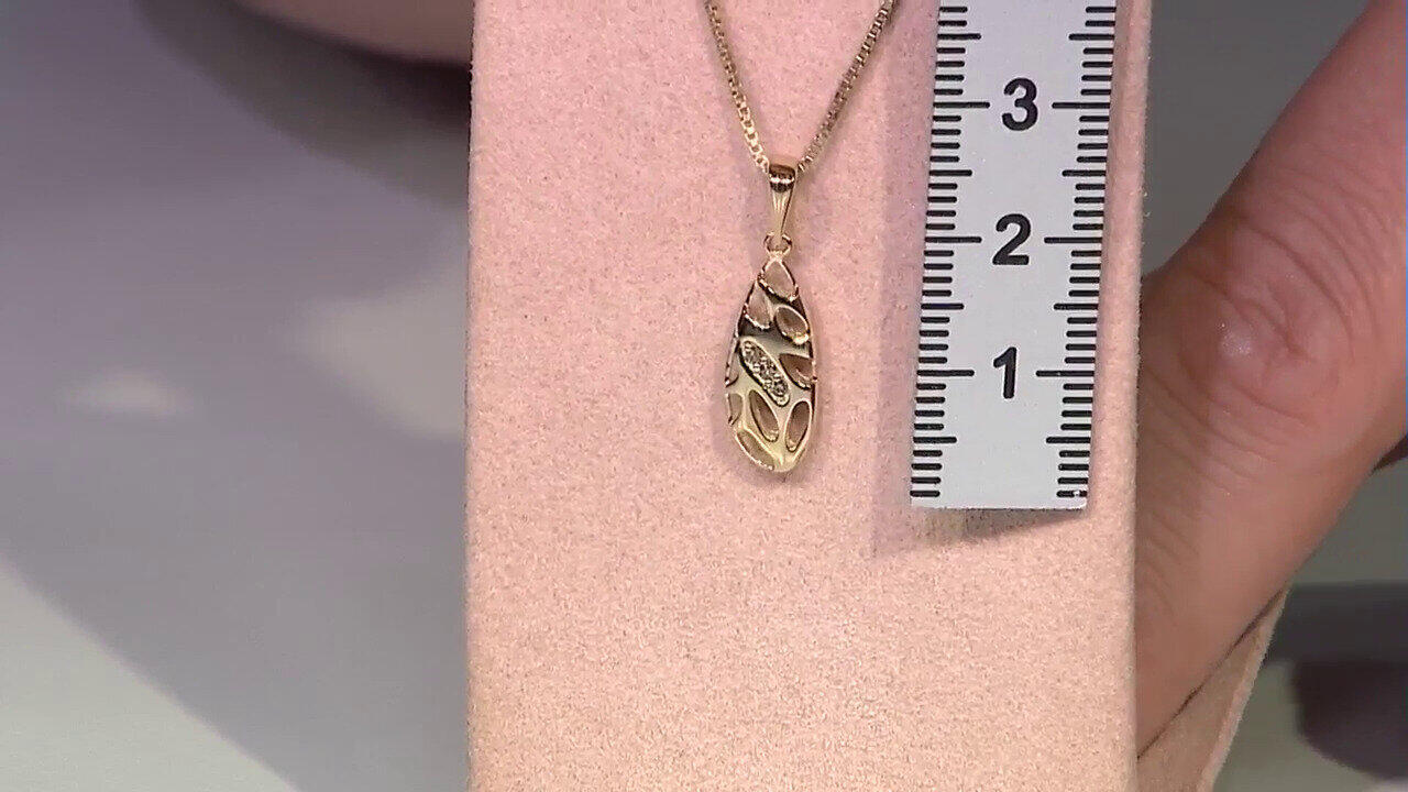 Video Gouden hanger met I2 Champagne Diamanten (Ornaments by de Melo)