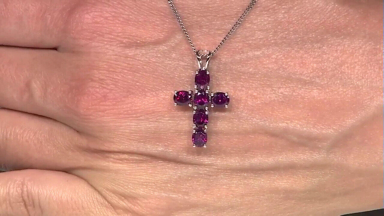 Video Ciondolo in argento con Rodolite