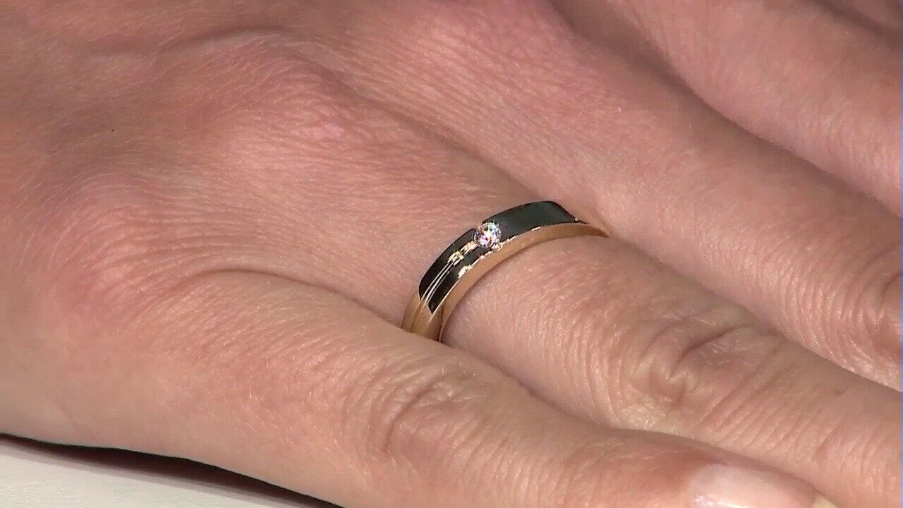 Video Gouden ring met een SI2 roze argyle diamant