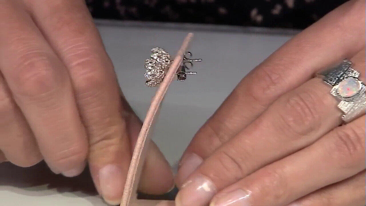 Video Anillo en plata con Diamante chocolate I2