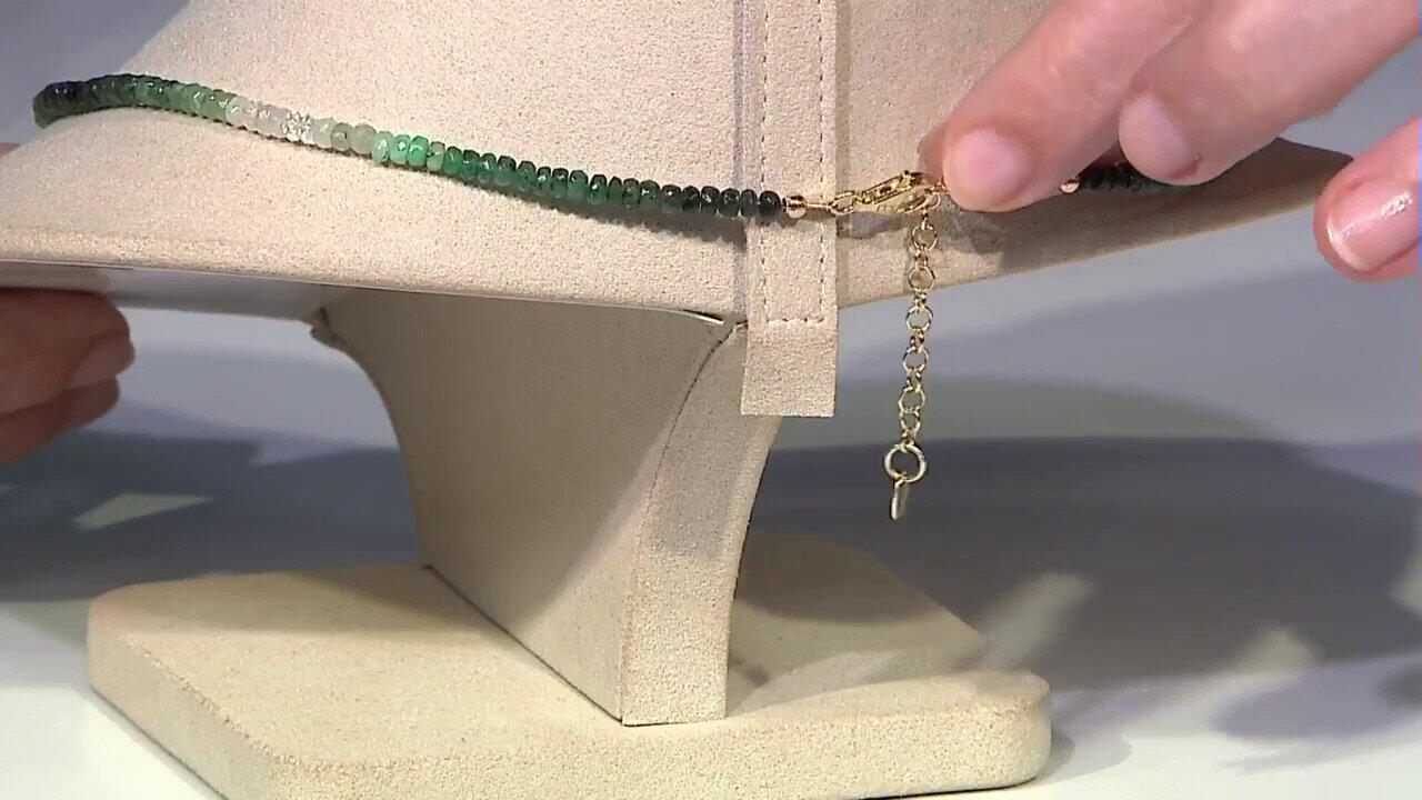 Video Brazilian Emerald Silver Necklace