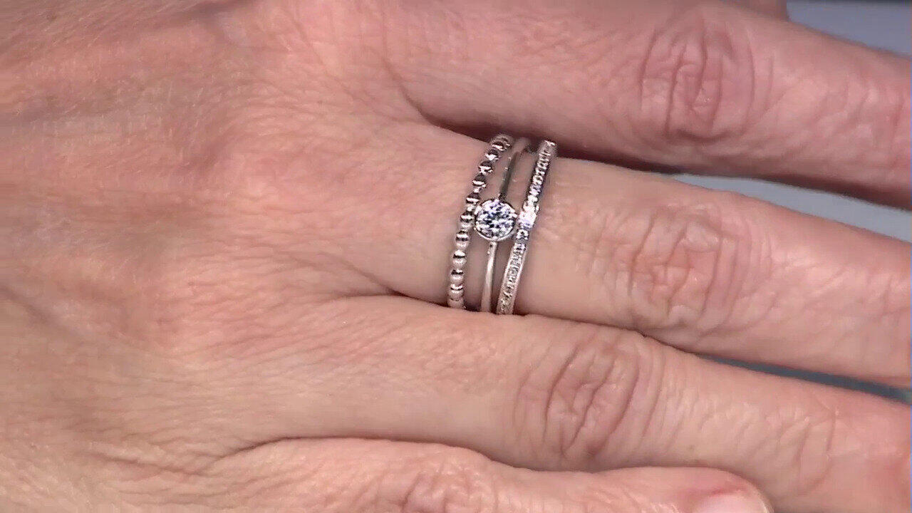 Video Zircon Silver Ring