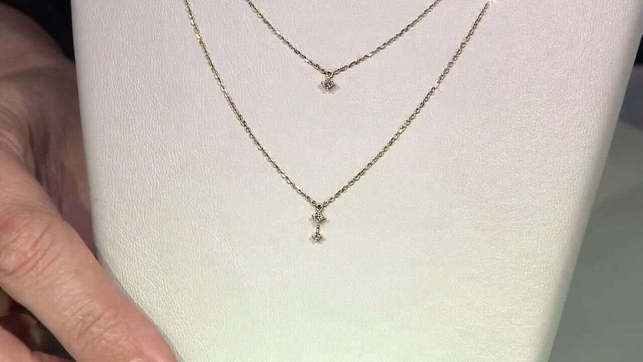 Video Collana in oro con Diamante Cioccolato VVS2