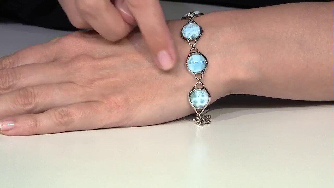 Video Larimar Silver Bracelet