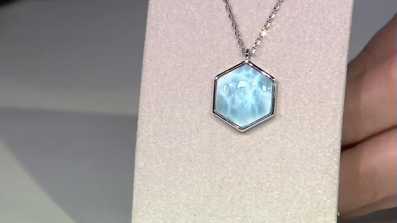 Video Larimar Silver Necklace