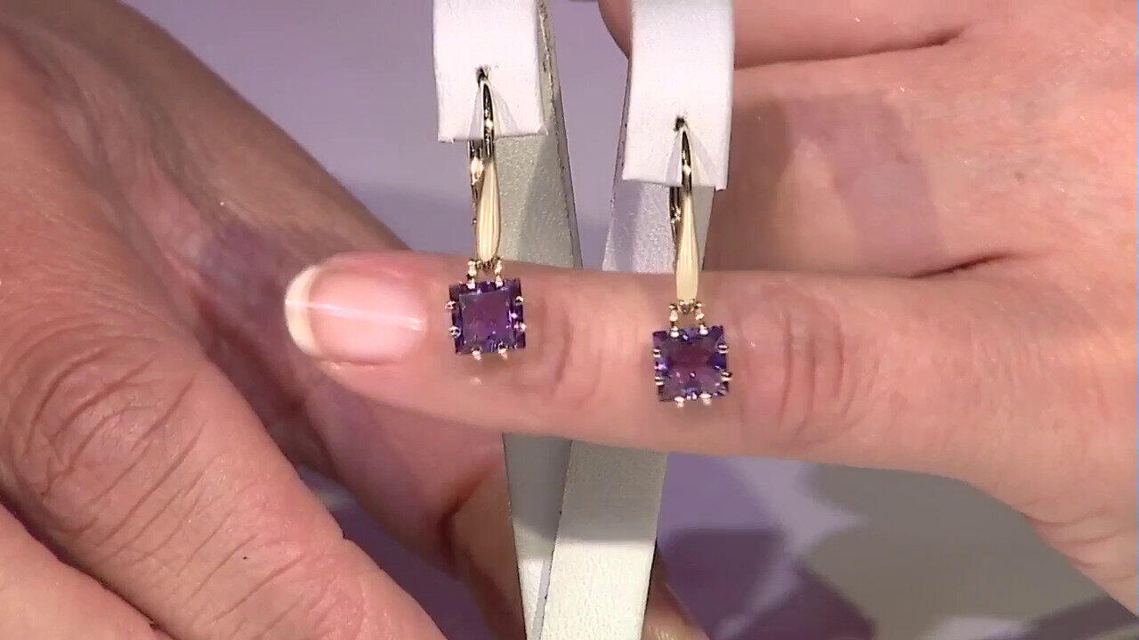 Video Boucles d'oreilles en or et Améthyste (dagen)