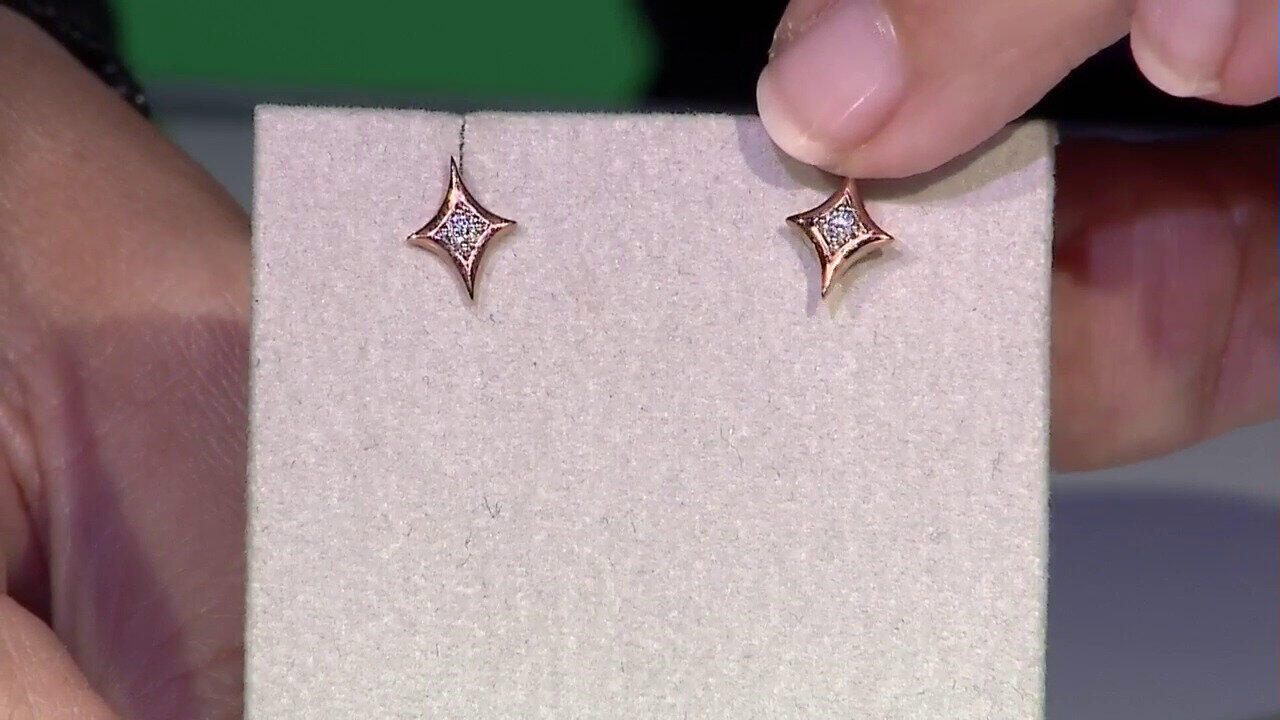Video Gouden oorbellen met Diamanten SI2 (G) (Annette)