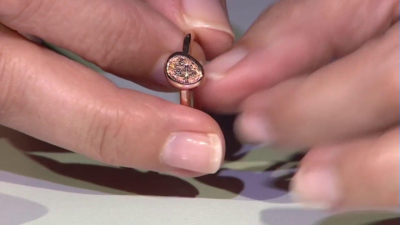 Video Anillo en oro con Diamante rosa de Francia de Argyle SI1 (Annette)
