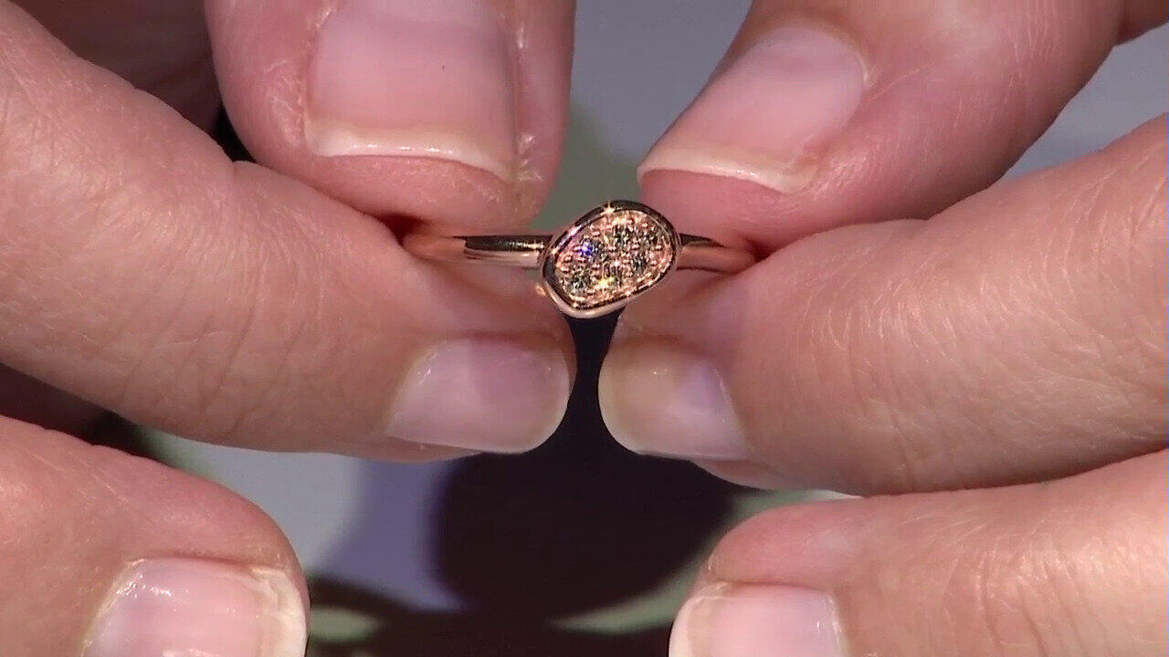 Video Anello in oro con Diamante Rose de France SI1 di Argyle (Annette)