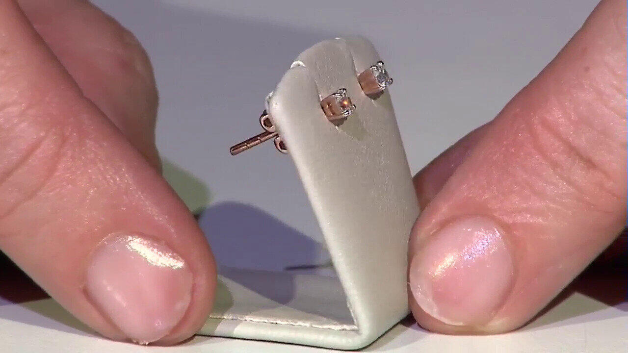 Video Gouden oorbellen met Diamanten SI1 (G) (Annette)