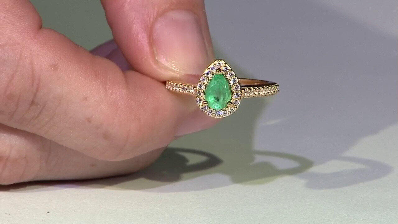 Video Bague en argent et Emeraude de Russie (Adela Silber)