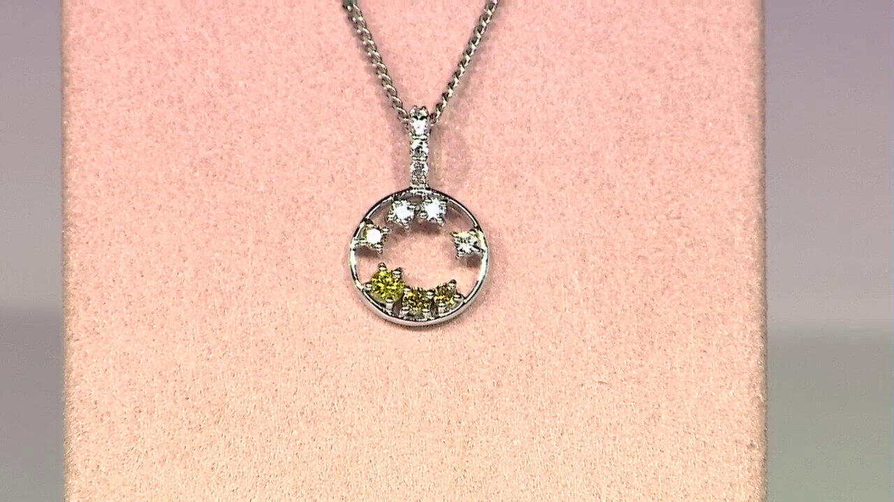 Video Ciondolo in oro con Diamante Giallo I2
