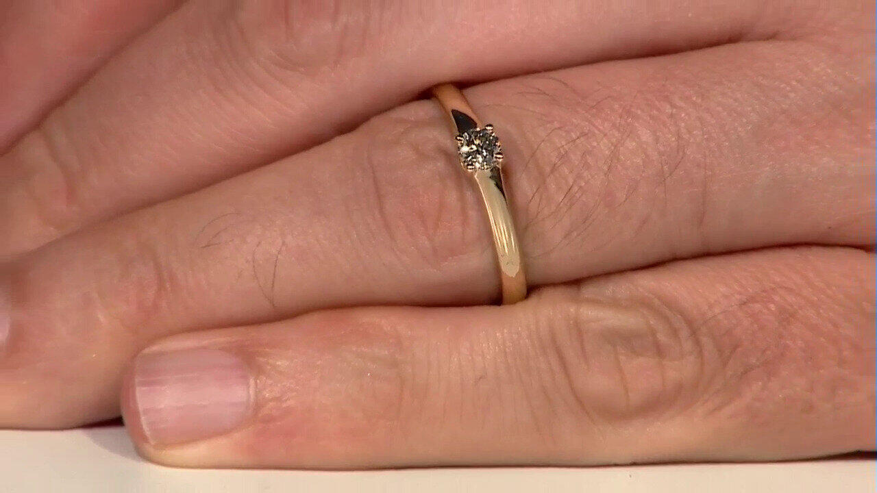 Video Gouden ring met een I1 Bruine Diamant (SUHANA)