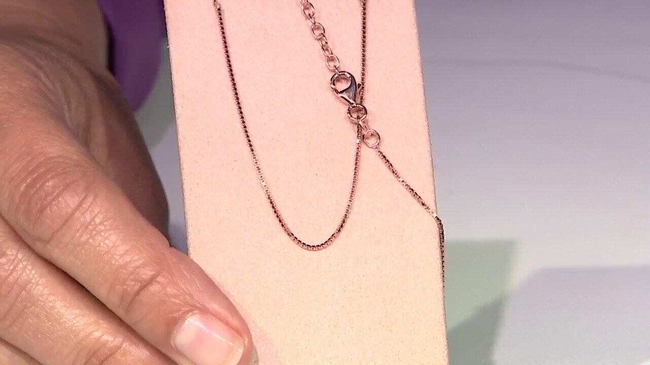 Video Silber-Veneziakette - 1,37 g - 38-43 cm - rosévergoldet