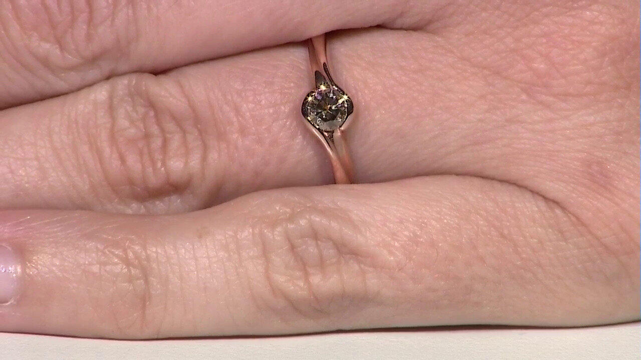 Video Gouden ring met een VS1 Argyle-Rose de France-Diamant (Annette)