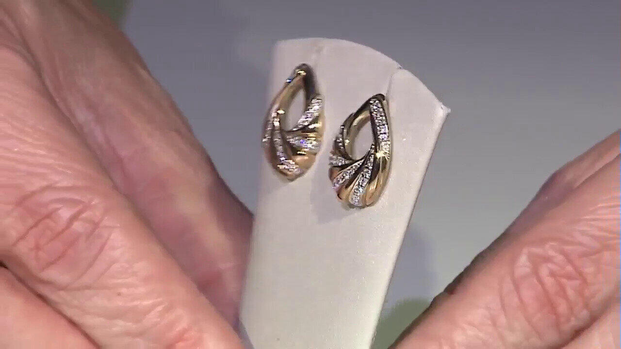Video Pendientes en oro con Diamante SI1 (G) (Annette)