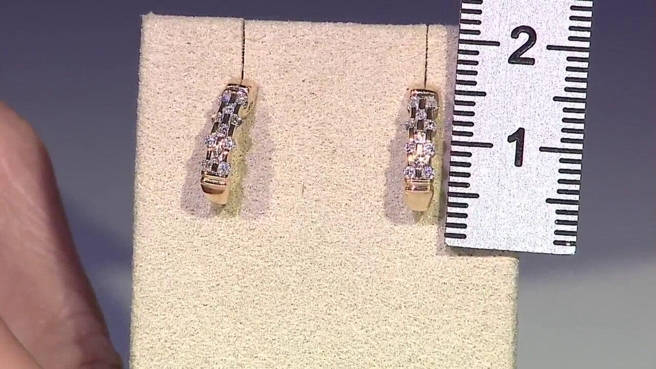 Video 9K SI1 (G) Diamond Gold Earrings (Annette)