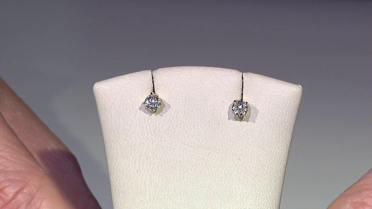 Video Orecchini in oro con Diamante SI1 (G) (Annette)