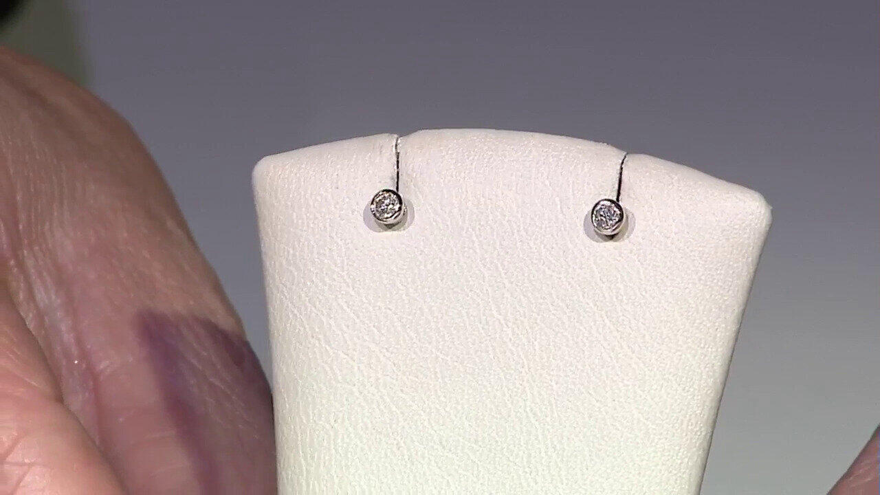 Video Gouden oorbellen met Diamanten SI1 (G) (Annette)
