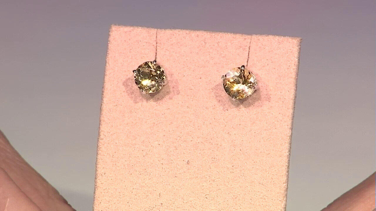 Video Citrine Silver Earrings