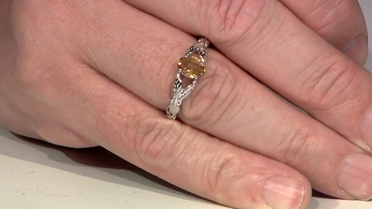 Video Anillo en plata con Zircón mandarina