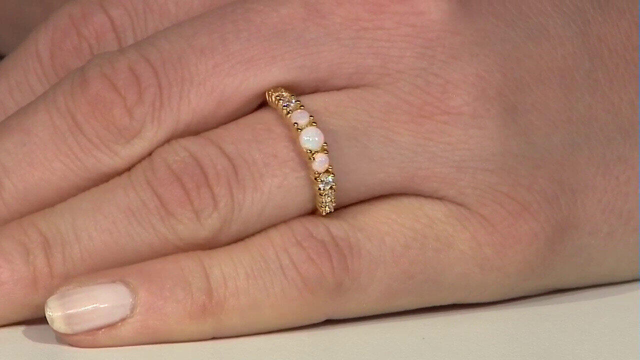 Video Anillo en plata con Ópalo de Australia
