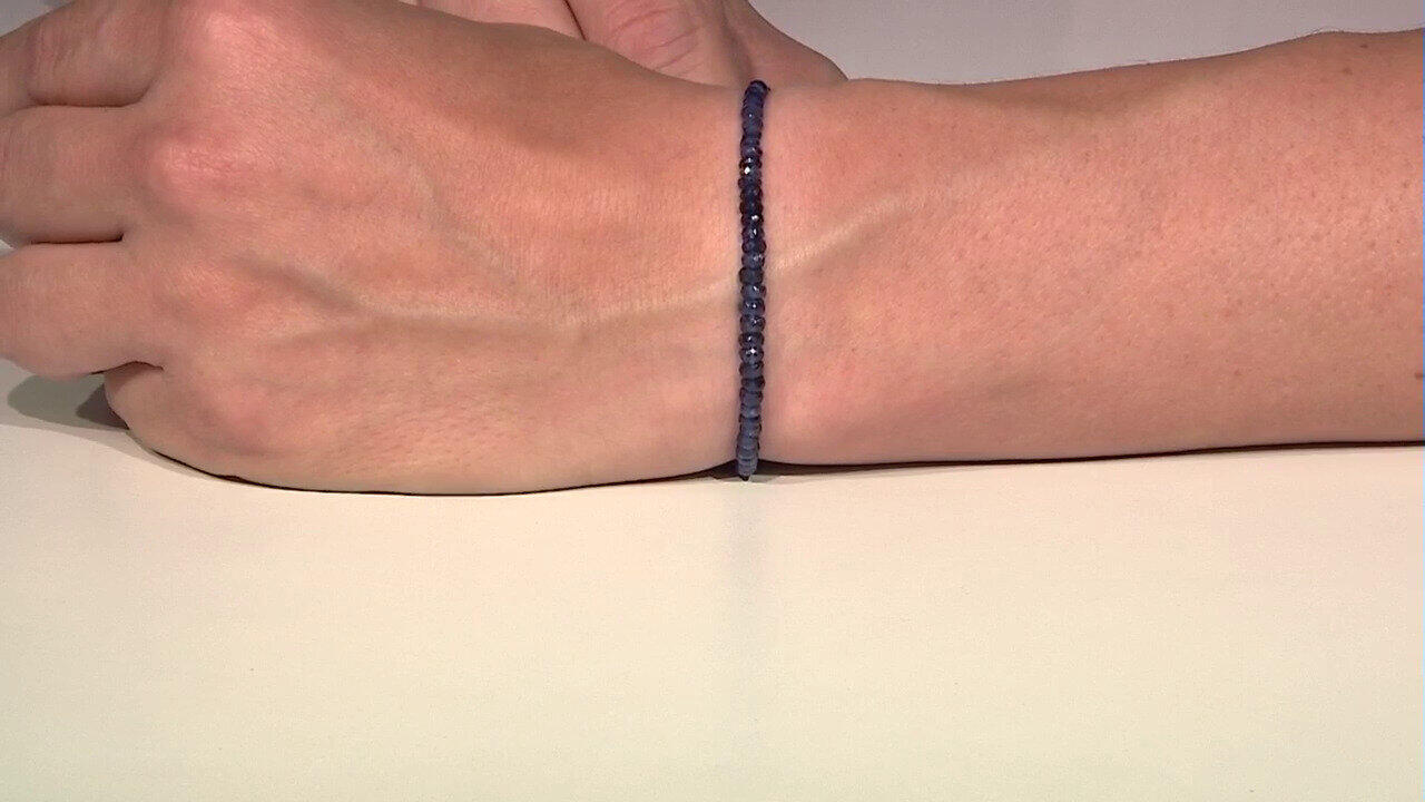 Video Blauer Madagaskar-Saphir-Silberarmband