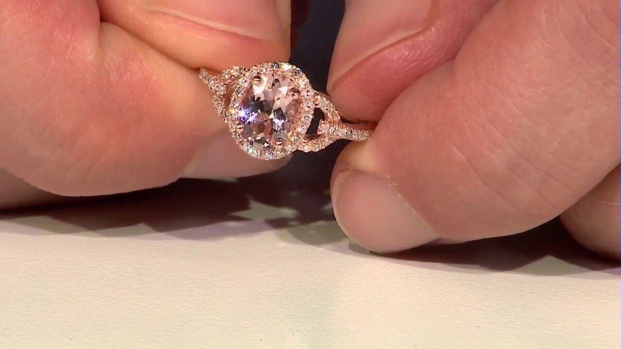 Video Anillo en oro con Morganita AAA (CIRARI)