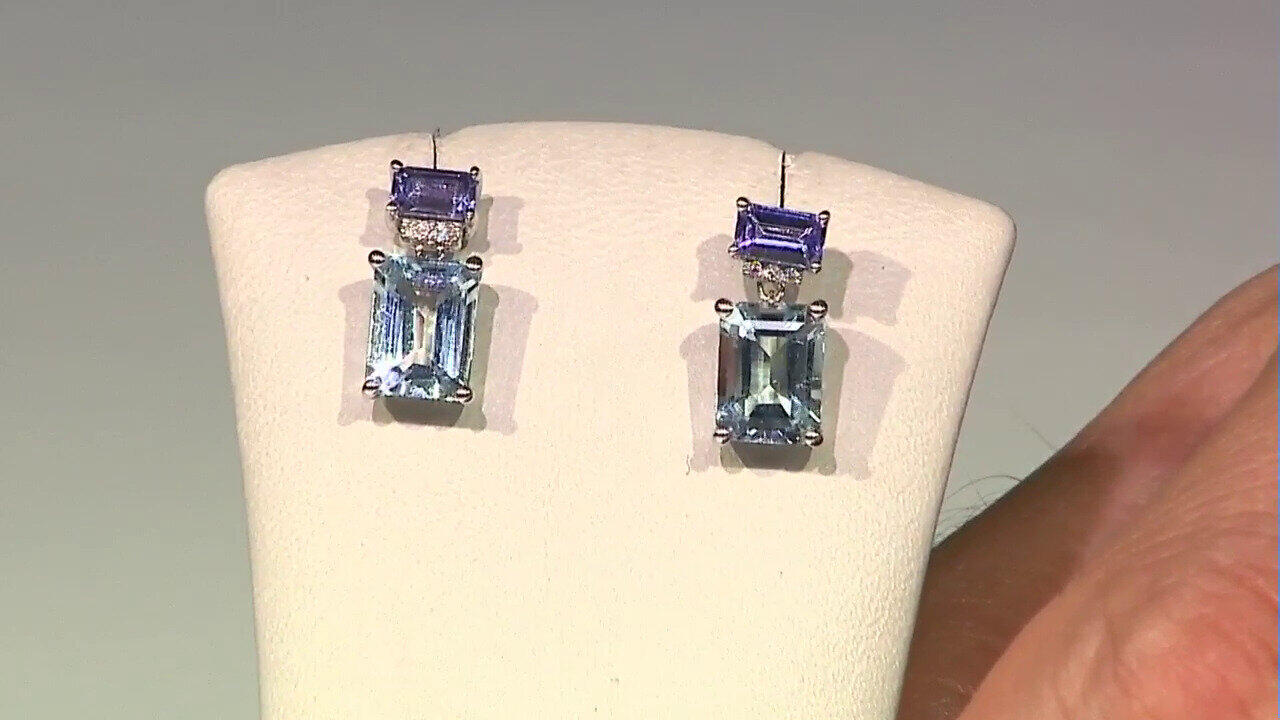 Video Orecchini in oro con Acquamarina Brasiliana AAA (CIRARI)