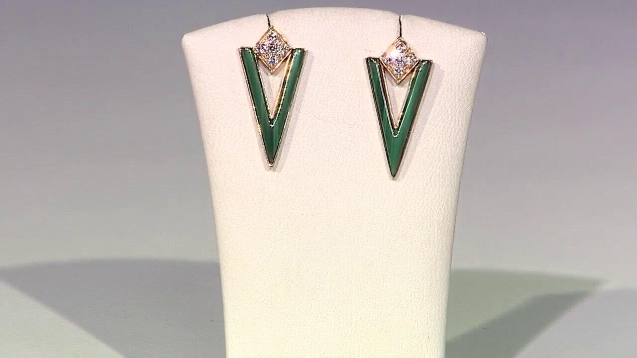 Video Malachit-Goldohrringe (CIRARI)