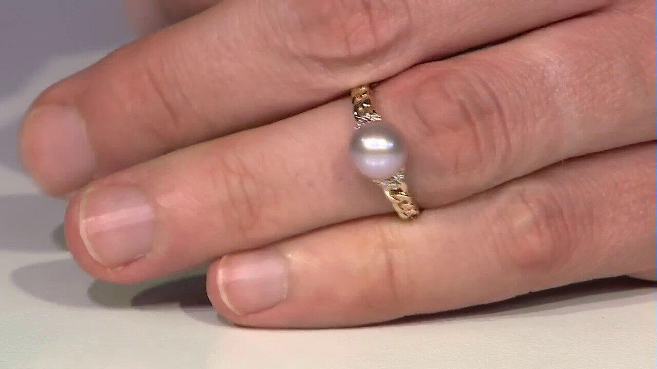 Video Anillo en oro con Perla rosa Freshwater (CIRARI)