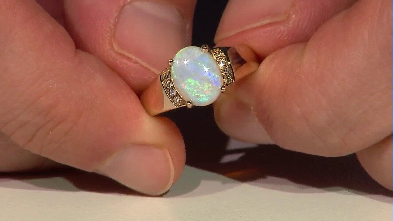 Video Bague en or et Opale d'Australie (CIRARI)