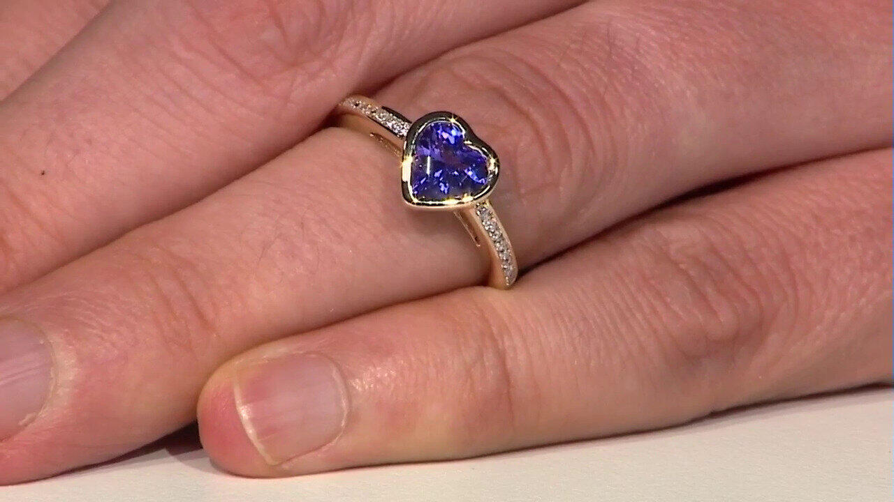 Video Anello in oro con Tanzanite AAA (CIRARI)