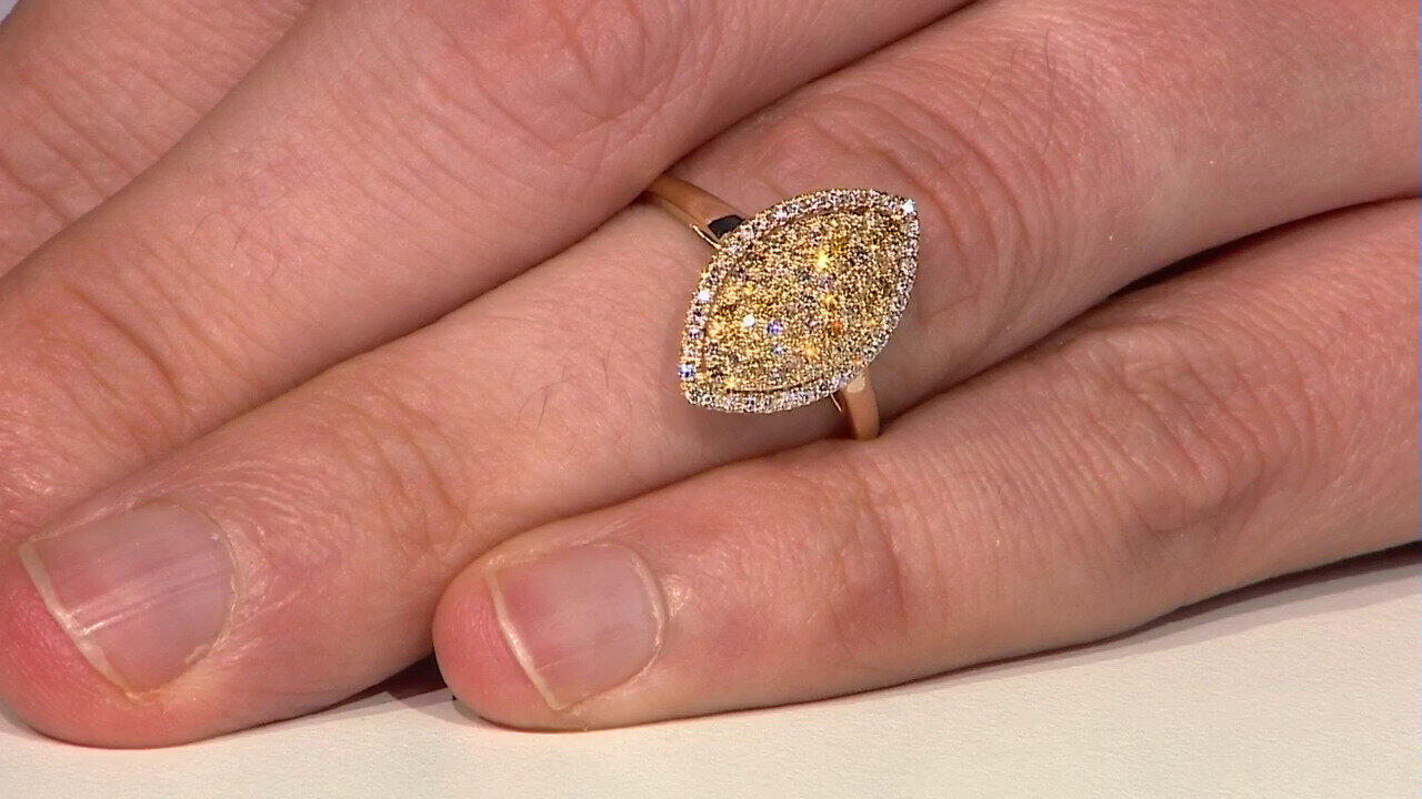 Video Bague en or et Diamant fancy SI2 (CIRARI)