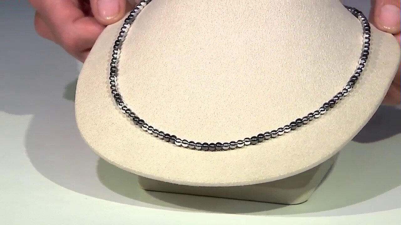 Video Collana in argento con Ematite Argentata