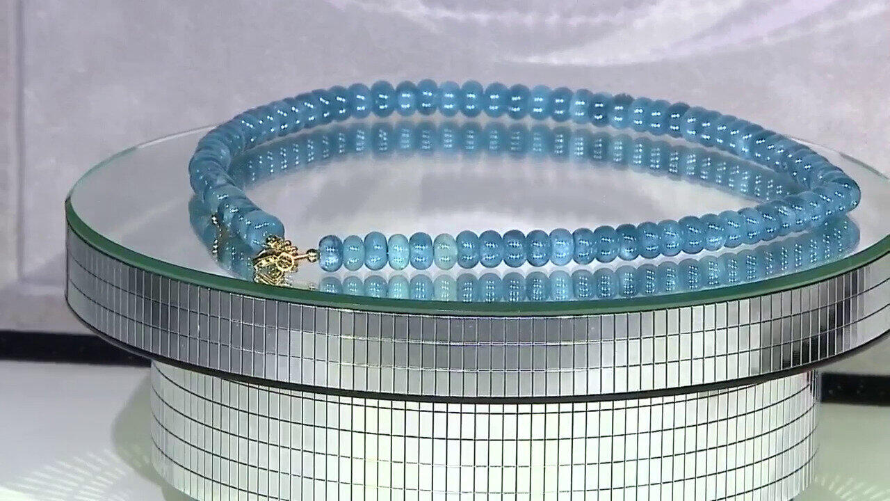 Video Collar en plata con Cuarzo azul