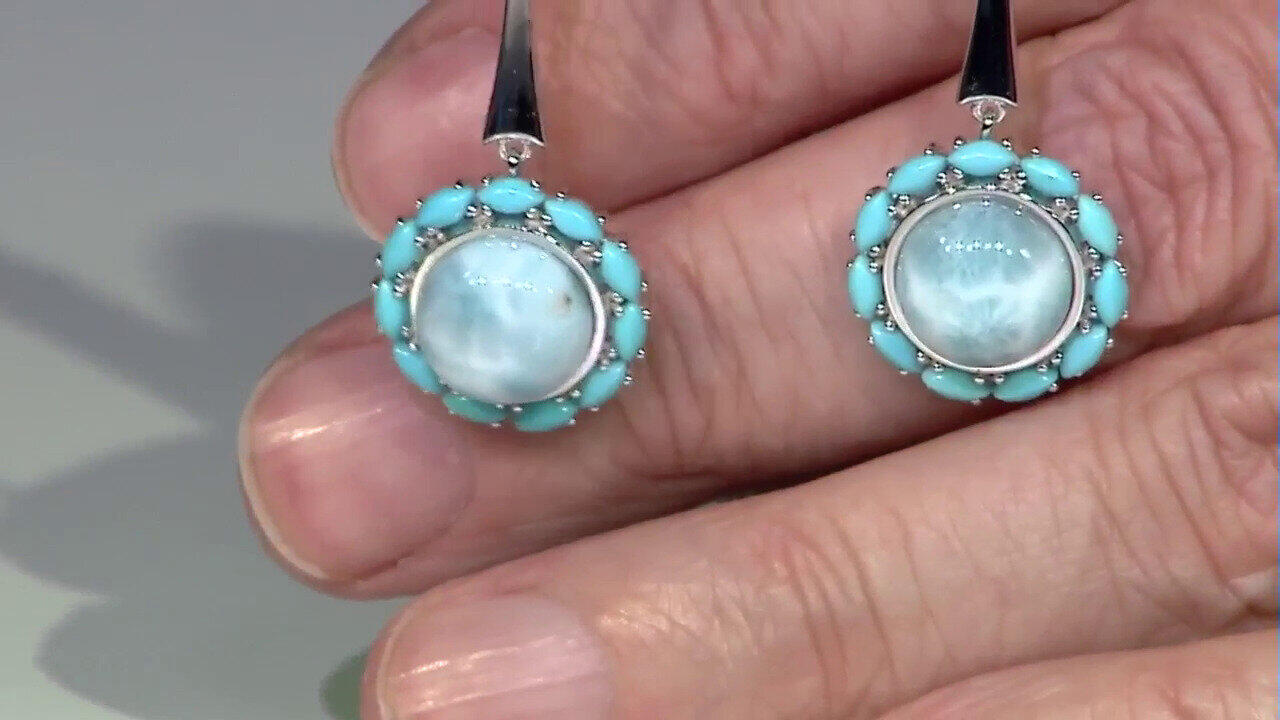 Video Larimar-Silberohrringe (KM by Juwelo)