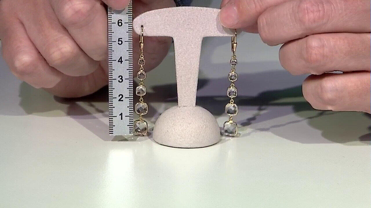 Video White Quartz Silver Earrings (KM by Juwelo)
