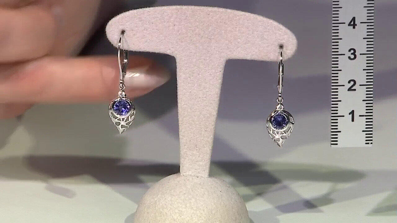 Video Pendientes en oro con Tanzanita AAA (Ornaments by de Melo)