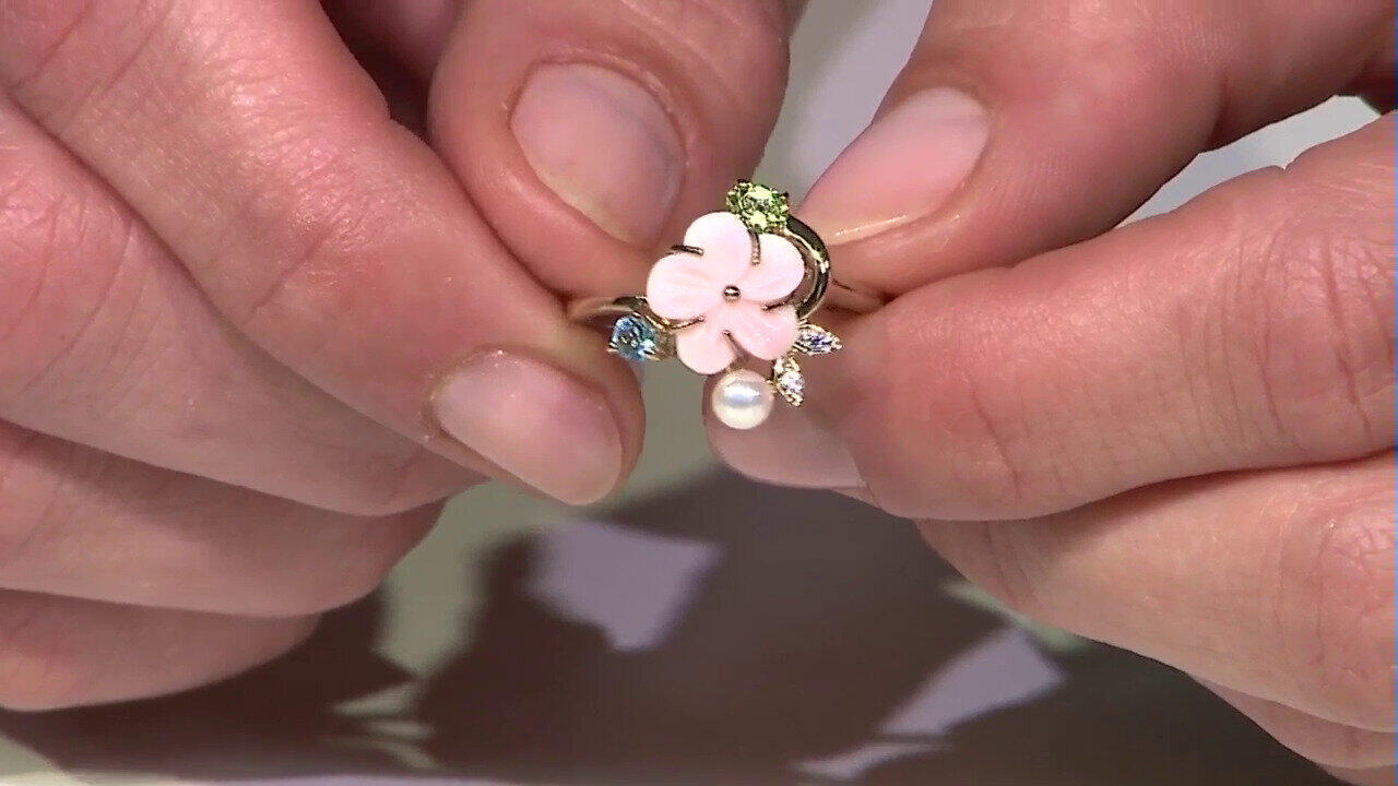 Video Anillo en plata con Nácar