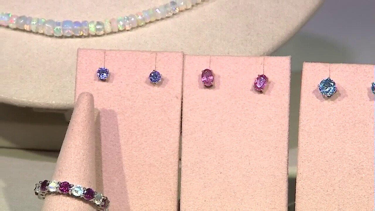 Video Tanzanian Ruby Silver Earrings