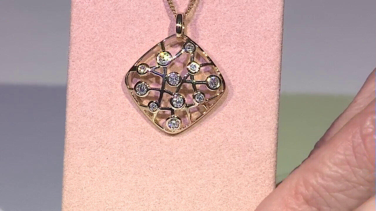 Video 9K SI1 (G) Diamond Gold Pendant (Annette)