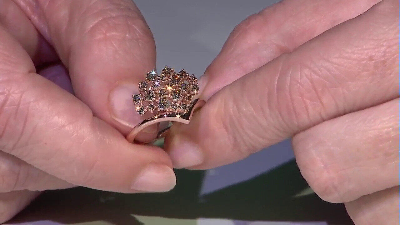 Video Bague en or et Diamant rose de France SI1 d'Argyle  (Annette)