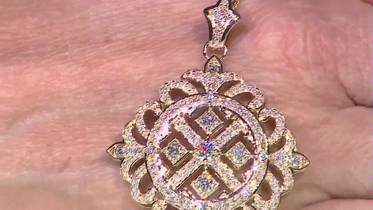 Video Colgante en oro con Diamante SI1 (G) (Annette)