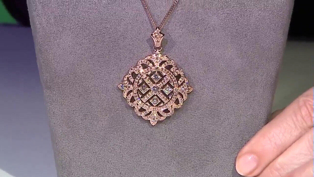 Video Colgante en oro con Diamante rosa de Francia de Argyle SI1 (Annette)