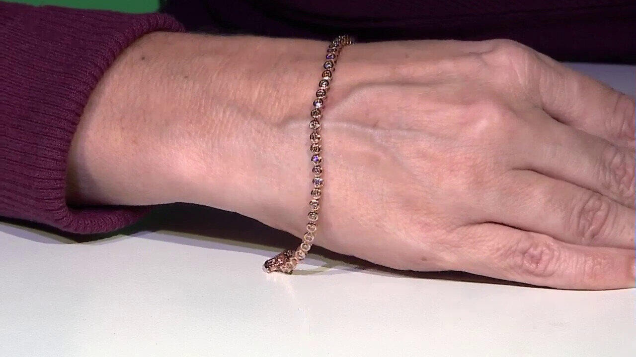Video Brazalete en oro con Diamante rosa de Francia de Argyle SI1 (Annette)